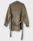 Sandro Wool Overshirt Houndstooth Coat - 12/14