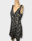 Donna Ricco Floral Lace Metallic Dress - 12