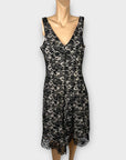 Donna Ricco Floral Lace Metallic Dress - 12