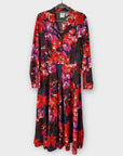 Sara Roka Jungle Gelsa Floral Midi Dress - 12/14