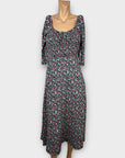 Savida Floral Midi Dress - 8 (XS)