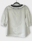 Self-Portrait Lace Bib Cotton Top - 12