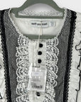 Self-Portrait Lace Bib Cotton Top - 12