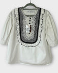 Self-Portrait Lace Bib Cotton Top - 12