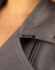 Senss Faux Suede Biker Jacket - 8/10
