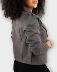 Senss Faux Suede Biker Jacket - 8/10