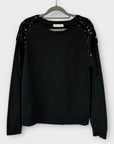 Silvian Heach Sequin Shoulder Sweatshirt - M