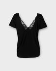 Sinead Keary Marykate Lace Back Detail V Neck T-Shirt - 8