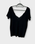 Sinead Keary Marykate Lace Back Detail V Neck T-Shirt - 8