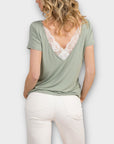 Sinead Keary "The Sophie" Lace Back Detail Round Neck T-shirt - 6
