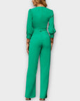 Sosandar Tailored Wrap Front Tie Waist Jumpsuit - 14 (Short)