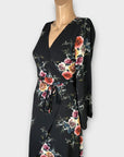 Stella Morgan Floral Split Hem Midi Wrap Dress - 8