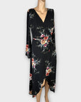 Stella Morgan Floral Split Hem Midi Wrap Dress - 8