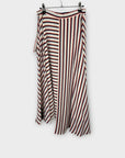 Studio By Preen Stripe Asymmetric Midi Skirt - 10