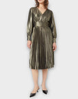 Suncoo Ceylan Metallic Midi Dress - 12/14 (L)