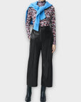 Suncoo Faux Leather Culotte Trousers - 6/8