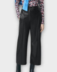 Suncoo Faux Leather Culotte Trousers - 6/8