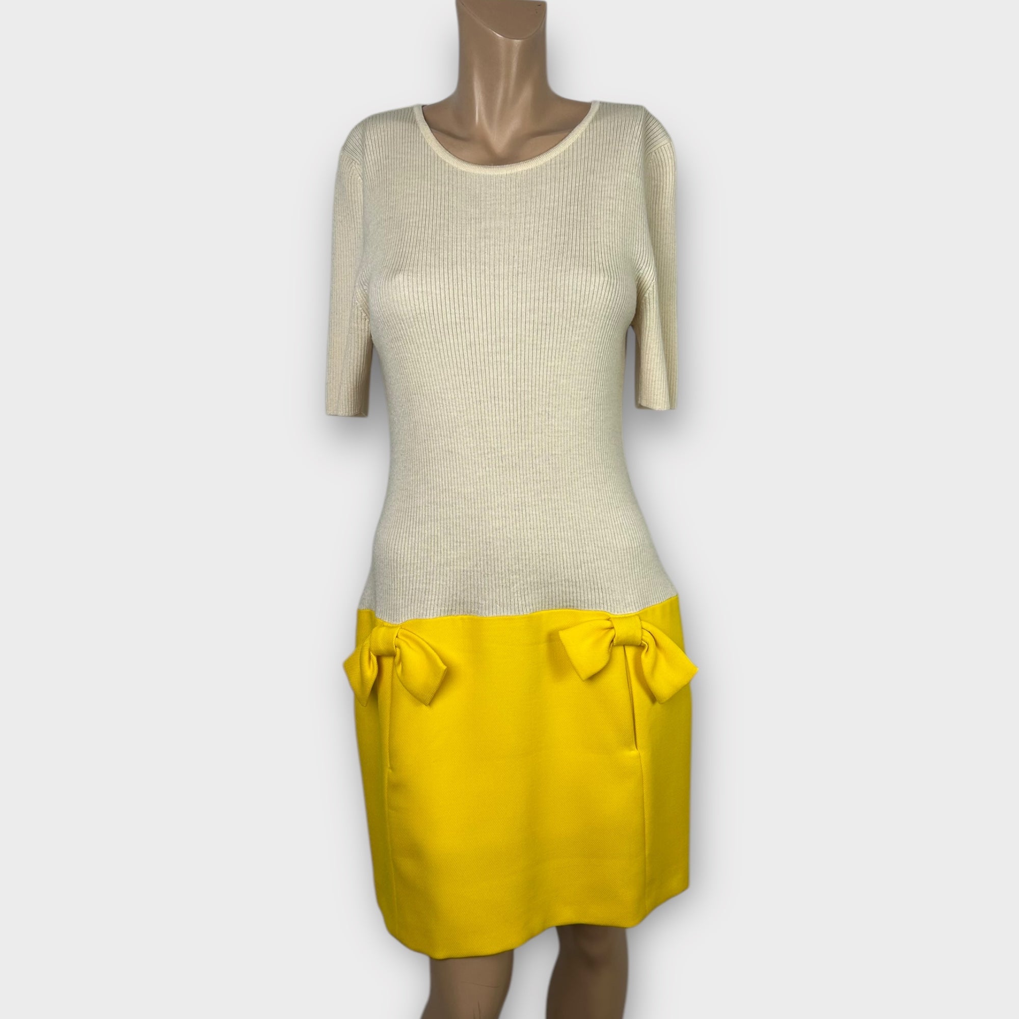Tara Jarmon Knit Bow Dress - 14