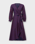 Tara Jarmon Striped Wrap Dress - 14