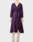Tara Jarmon Striped Wrap Dress - 14