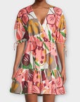 Ted Baker Floral Linen Blend Mini Dress - 10