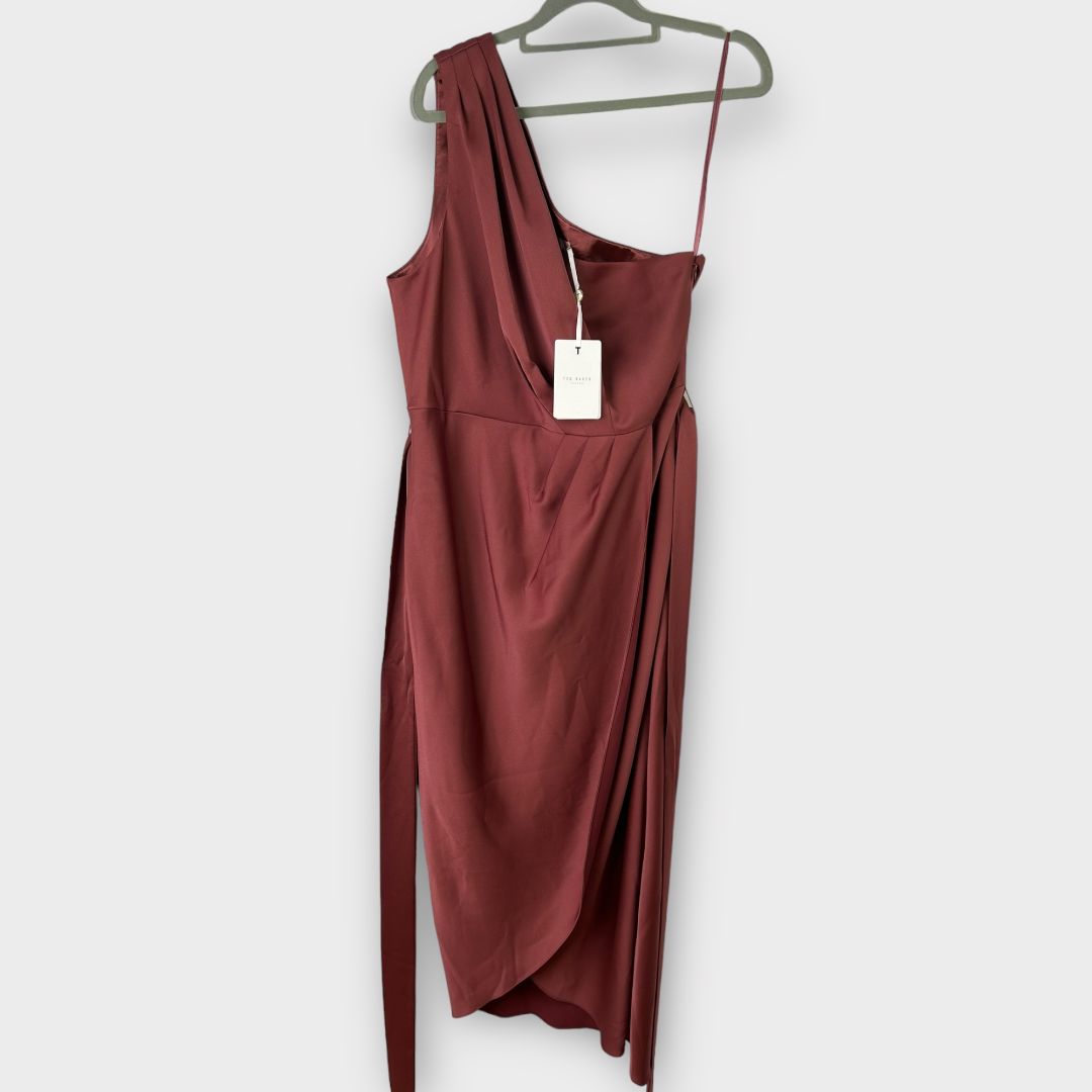 Ted baker one shoulder pink dress online