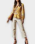 Ted Baker Saniyah Cabana Smocked Waist Floral Blouse - 10