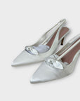 Ted Baker Tezzi Satin Bow Sling Back Court Shoes - 7/40