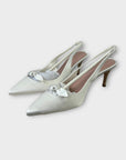 Ted Baker Tezzi Satin Bow Sling Back Court Shoes - 7/40