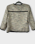 Ted Baker Yomoi Zip Up Crop Tweed Jacket - 10