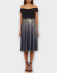 Ted Baker Zainea Pleated Metallic Midi Skirt - 8