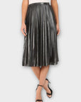 Ted Baker Zainea Pleated Metallic Midi Skirt - 8