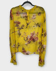 The Kooples Moulin Floral Silk Sheer Top - 12 (M)