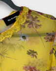 The Kooples Moulin Floral Silk Sheer Top - 12 (M)