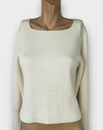 The Kooples Wool Blend Ribbed Knit Top - 8/10