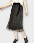 The Kooples Dotted Swiss Tulle Midi Skirt - 8 (XS)