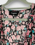 The Kooples Floral Silk Midi Wrap Dress - 8