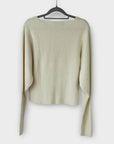 The Kooples Wool Blend Ribbed Knit Top - 8/10