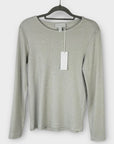 The White Company Ribbed Sparkle Long Sleeve Top - 10