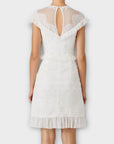 Three Floor Ruffle Trimmed Lace Dress - 14