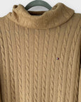 Tommy Hilfiger Cable-Knit Wool Roll Neck Dress - M