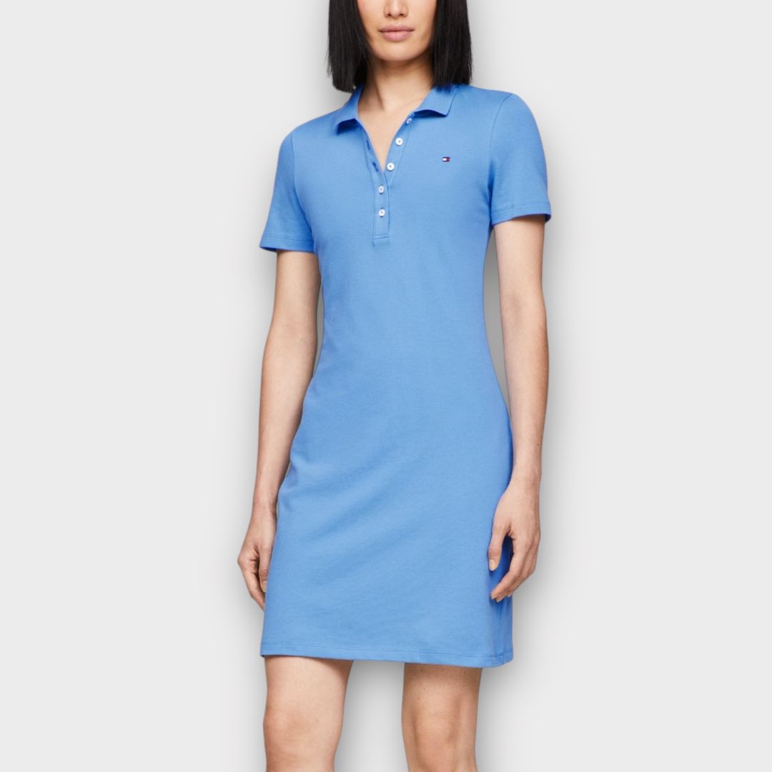 Scalloped Polo Dress / Sサイズ　Baby Blue Scalloped Polo Dress / Sサイズ Baby Blue Scalloped Polo