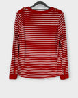 Tommy Hilfiger Stripe Long Sleeve Cotton Top - M