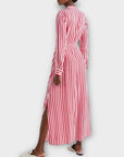 Tommy Hilfiger Striped Maxi Shirt Dress - 8