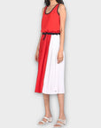 Tommy Hilfiger Twill Fit And Flare Pleated Dress - 10/12