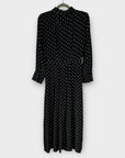 Topshop Polka Dot Thigh Split Dress - 8