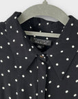 Topshop Polka Dot Thigh Split Dress - 8