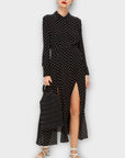Topshop Polka Dot Thigh Split Dress - 8
