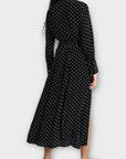 Topshop Polka Dot Thigh Split Dress - 8