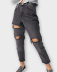 Topshop Ripped Mom Jeans - 8 (26/28) Petite